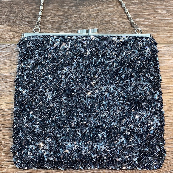 Cache Black Beaded and Sequin Evening Mini Bag 🖤LIKE NEW! - Picture 5 of 15